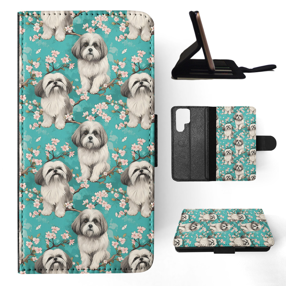 FLIP CASE FOR SAMSUNG GALAXY|LHASA APSO PUPPY DOG PATTERN #A1 - Picture 9 of 36