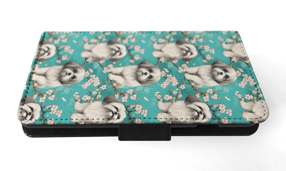 FLIP CASE FOR SAMSUNG GALAXY|LHASA APSO PUPPY DOG PATTERN #A1 - Picture 11 of 36
