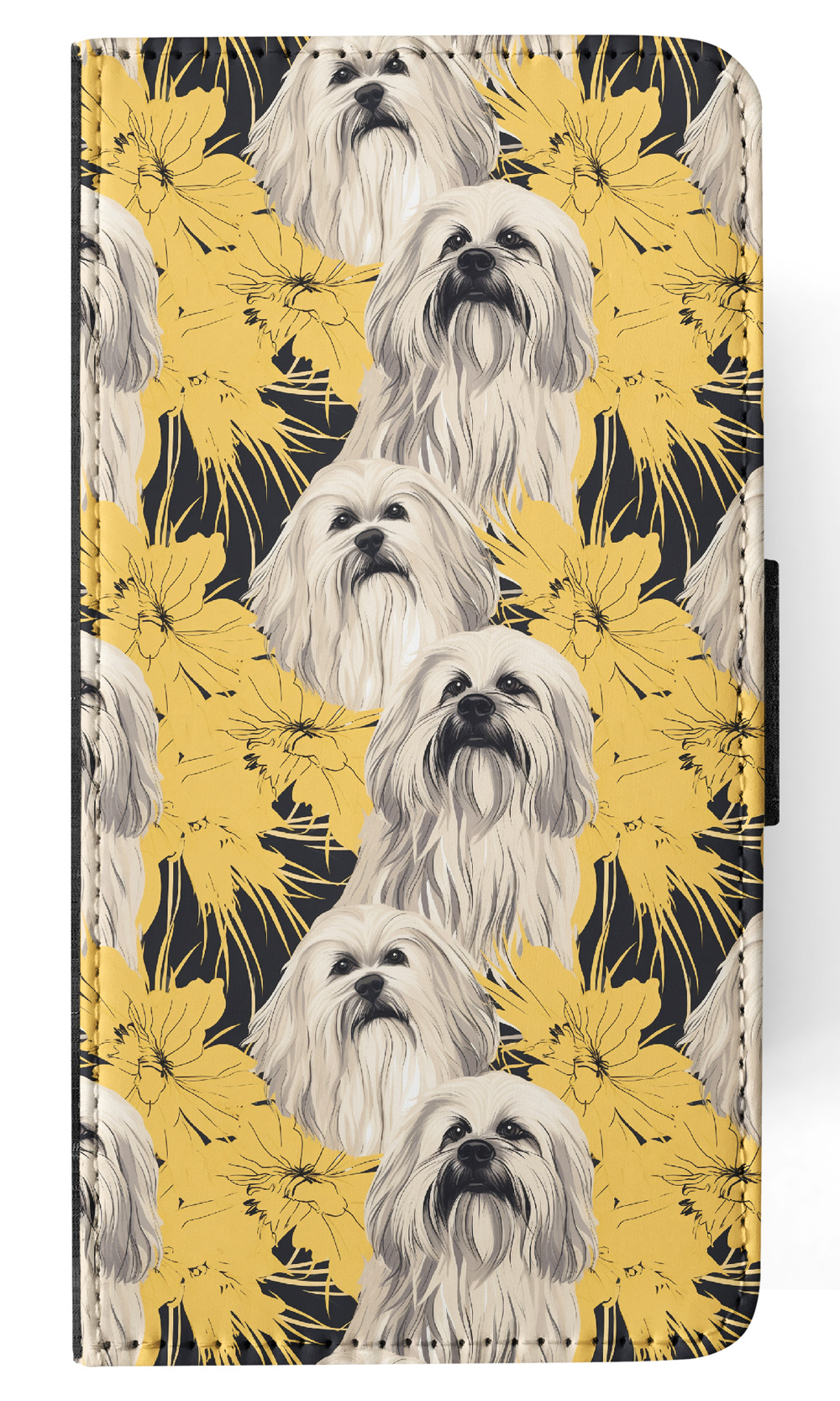 FLIP CASE FOR SAMSUNG GALAXY|LHASA APSO PUPPY DOG PATTERN #A1 - Picture 17 of 36