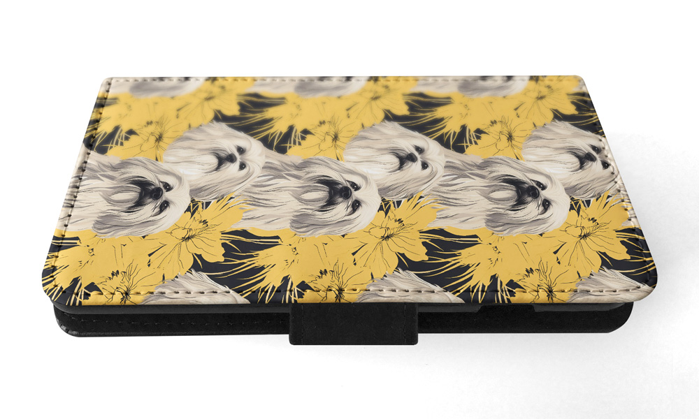 FLIP CASE FOR SAMSUNG GALAXY|LHASA APSO PUPPY DOG PATTERN #A1 - Picture 18 of 36
