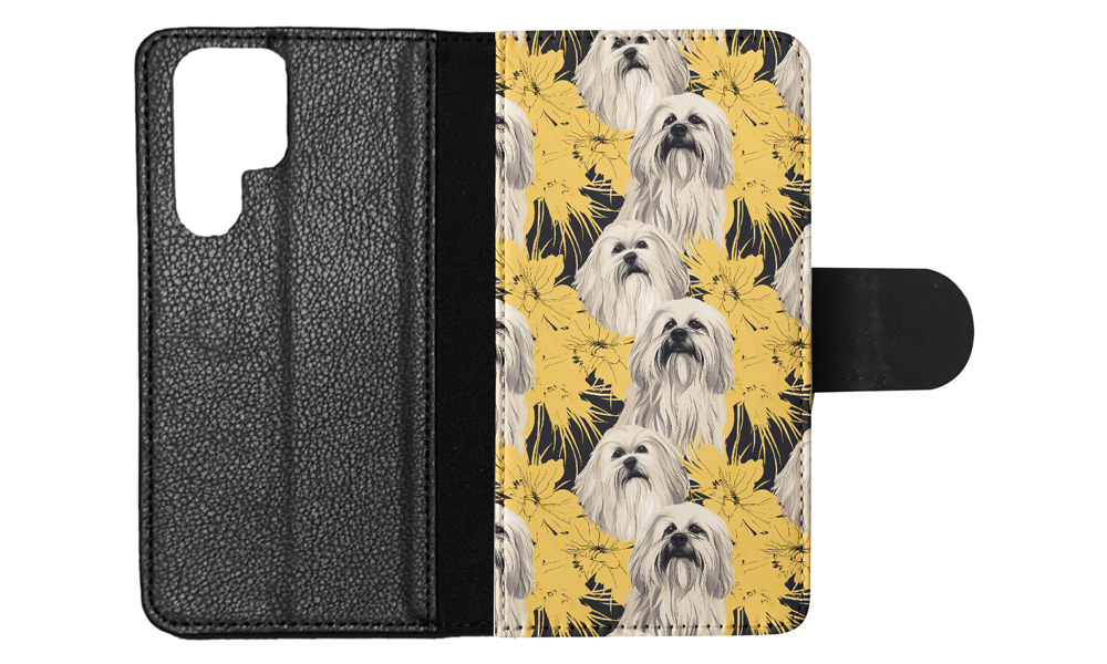 FLIP CASE FOR SAMSUNG GALAXY|LHASA APSO PUPPY DOG PATTERN #A1 - Picture 19 of 36