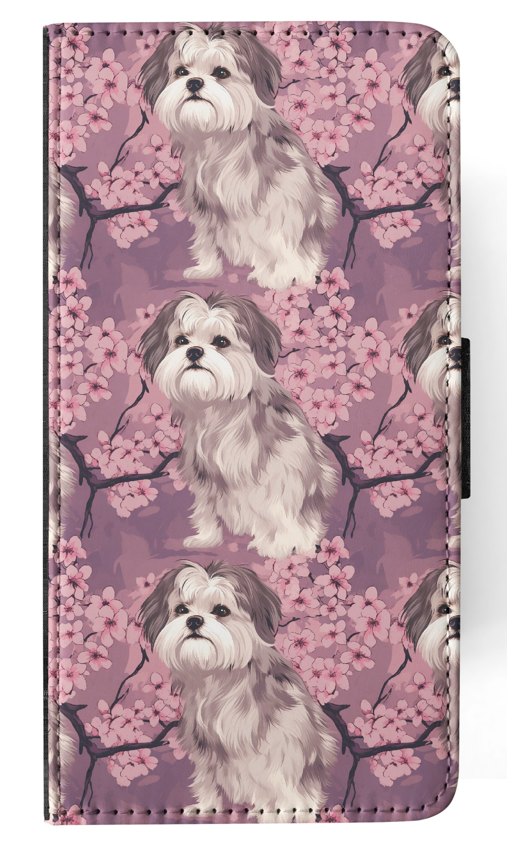 FLIP CASE FOR SAMSUNG GALAXY|LHASA APSO PUPPY DOG PATTERN #A1 - Picture 31 of 36