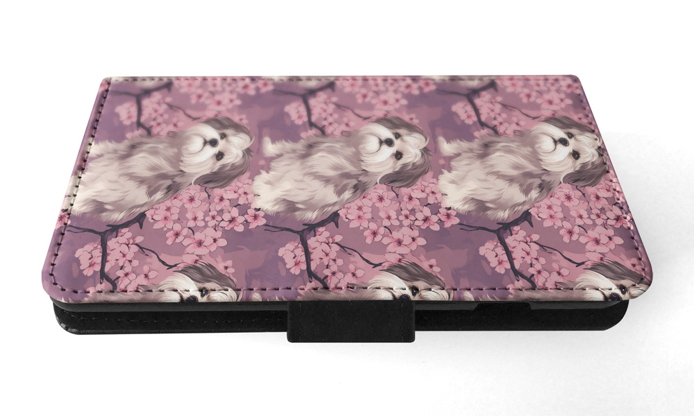 FLIP CASE FOR SAMSUNG GALAXY|LHASA APSO PUPPY DOG PATTERN #A1 - Picture 32 of 36
