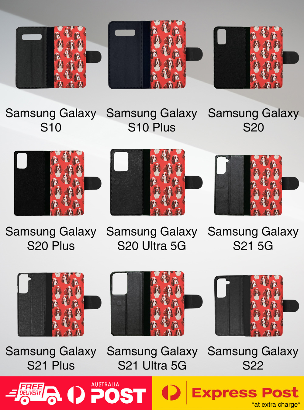 FUNDA ABATIBLE PARA SAMSUNG GALAXY|SPRINGER SPANIEL INGLÉS PATRÓN PERRO CACHORRO #A1 - Imagen 21 de 36