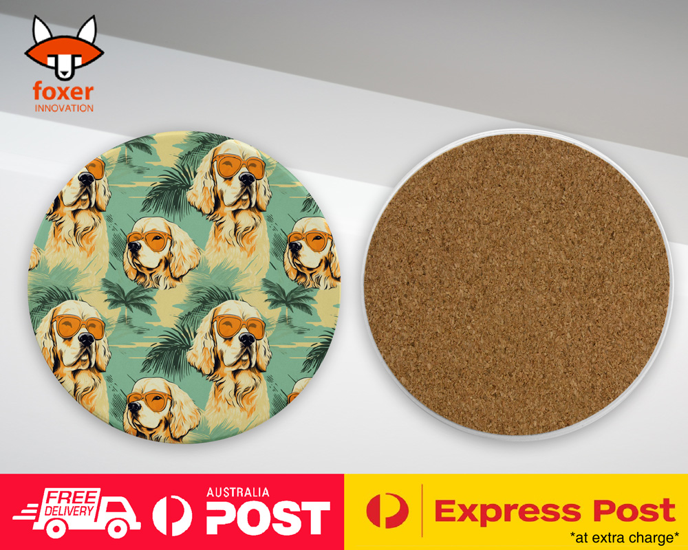 COASTER DRINKING PLACEMAT MAT|CUTE CLUMBER SPANIEL PUPPY DOG CANINE PATTERN #A2 - Picture 9 of 41