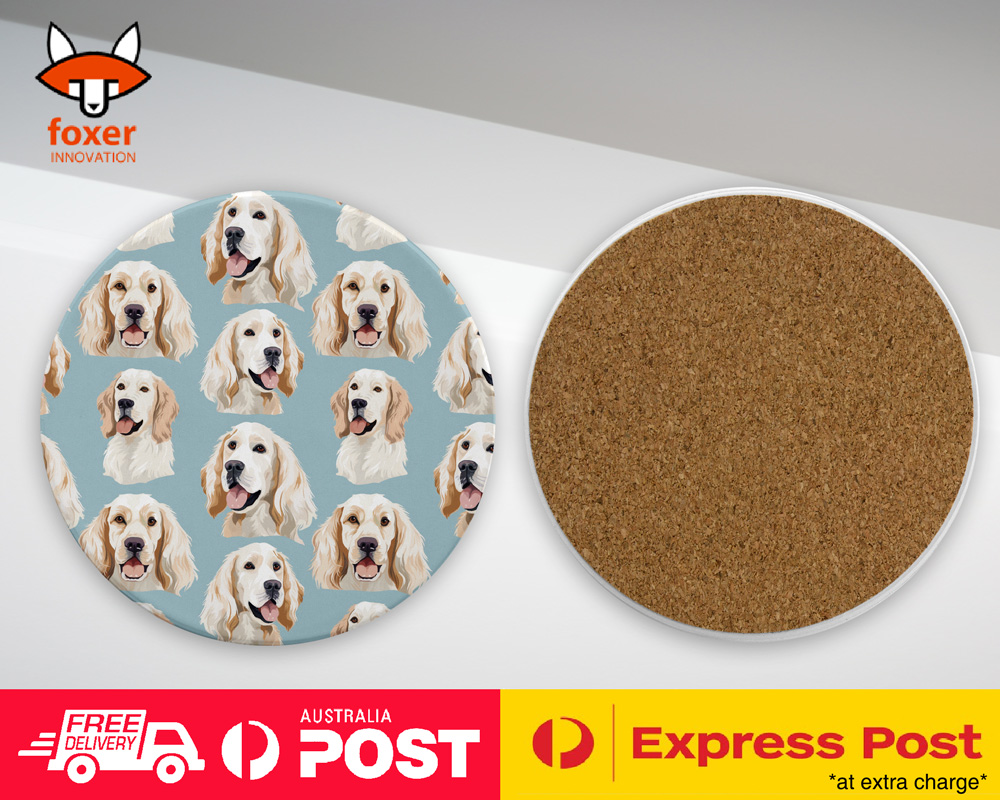 COASTER DRINKING PLACEMAT MAT|CUTE CLUMBER SPANIEL PUPPY DOG CANINE PATTERN #A2 - Picture 17 of 41