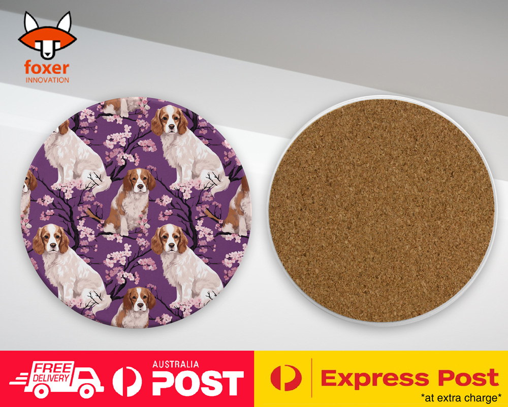 COASTER DRINKING PLACEMAT MAT|CUTE CLUMBER SPANIEL PUPPY DOG CANINE PATTERN #A2 - Picture 25 of 41