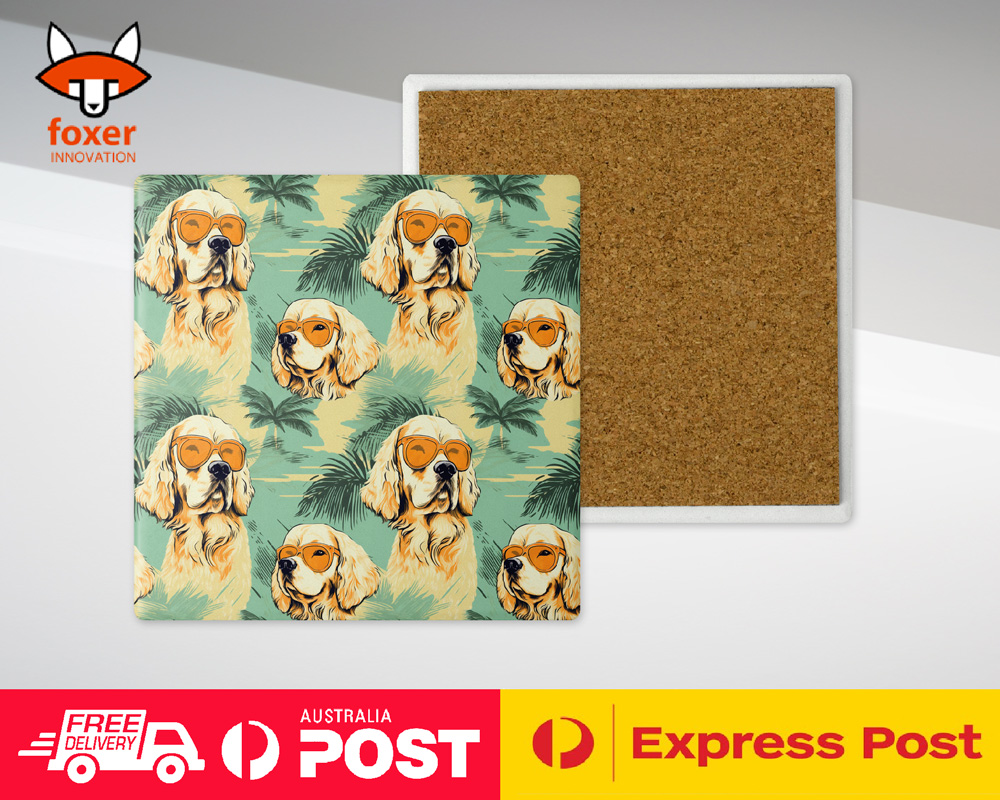 COASTER DRINKING PLACEMAT MAT|CUTE CLUMBER SPANIEL PUPPY DOG CANINE PATTERN #A2 - Picture 8 of 41