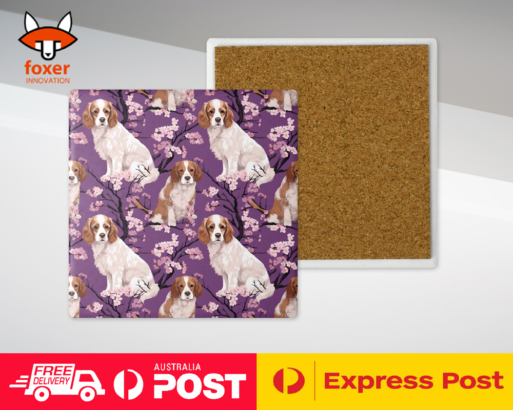COASTER DRINKING PLACEMAT MAT|CUTE CLUMBER SPANIEL PUPPY DOG CANINE PATTERN #A2 - Picture 24 of 41
