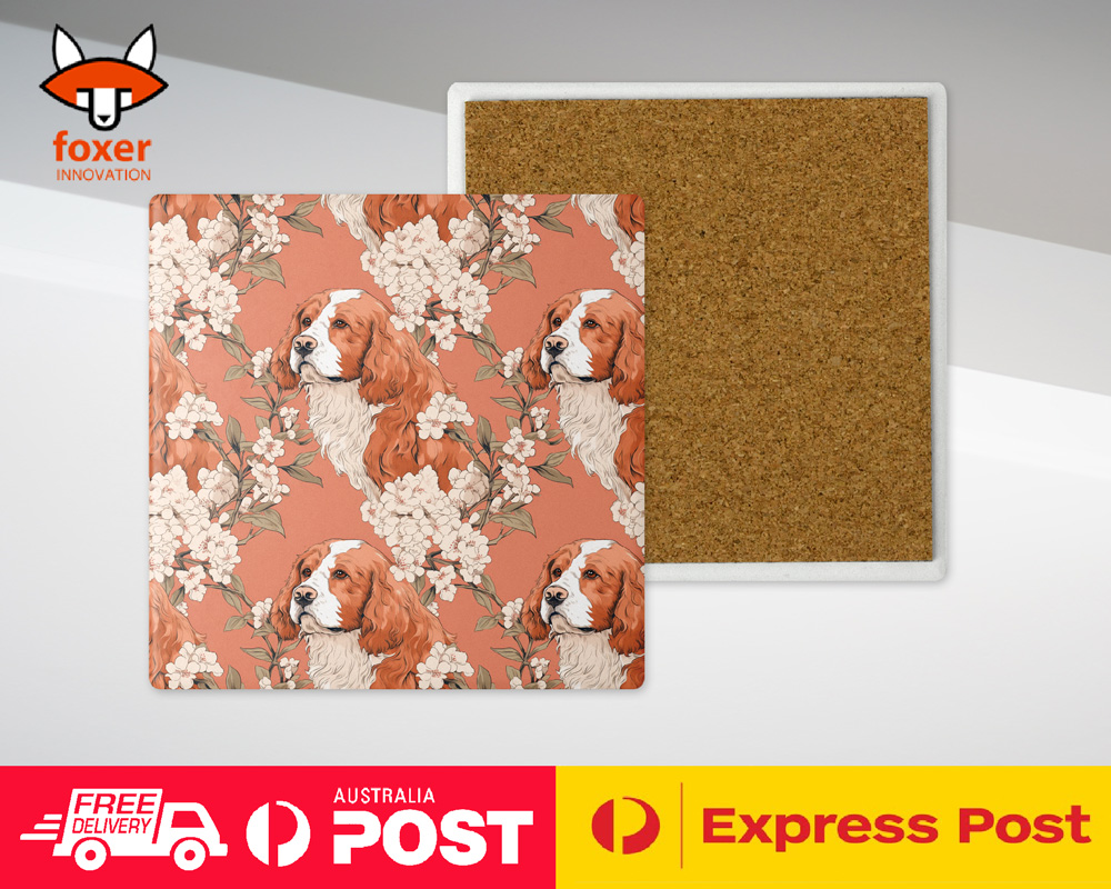 COASTER DRINKING PLACEMAT MAT|CUTE CLUMBER SPANIEL PUPPY DOG CANINE PATTERN #A2 - Picture 40 of 41