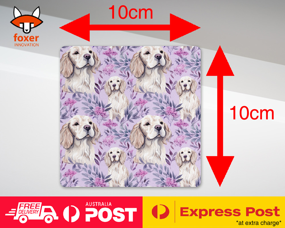 COASTER DRINKING PLACEMAT MAT|CUTE CLUMBER SPANIEL PUPPY DOG CANINE PATTERN #A2 - Picture 28 of 41