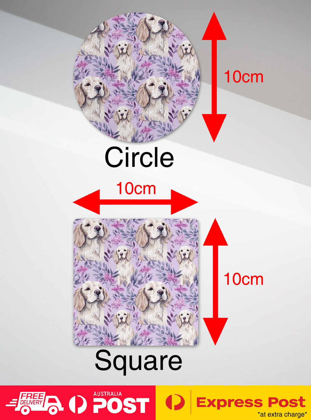 COASTER DRINKING PLACEMAT MAT|CUTE CLUMBER SPANIEL PUPPY DOG CANINE PATTERN #A2 - Picture 27 of 41