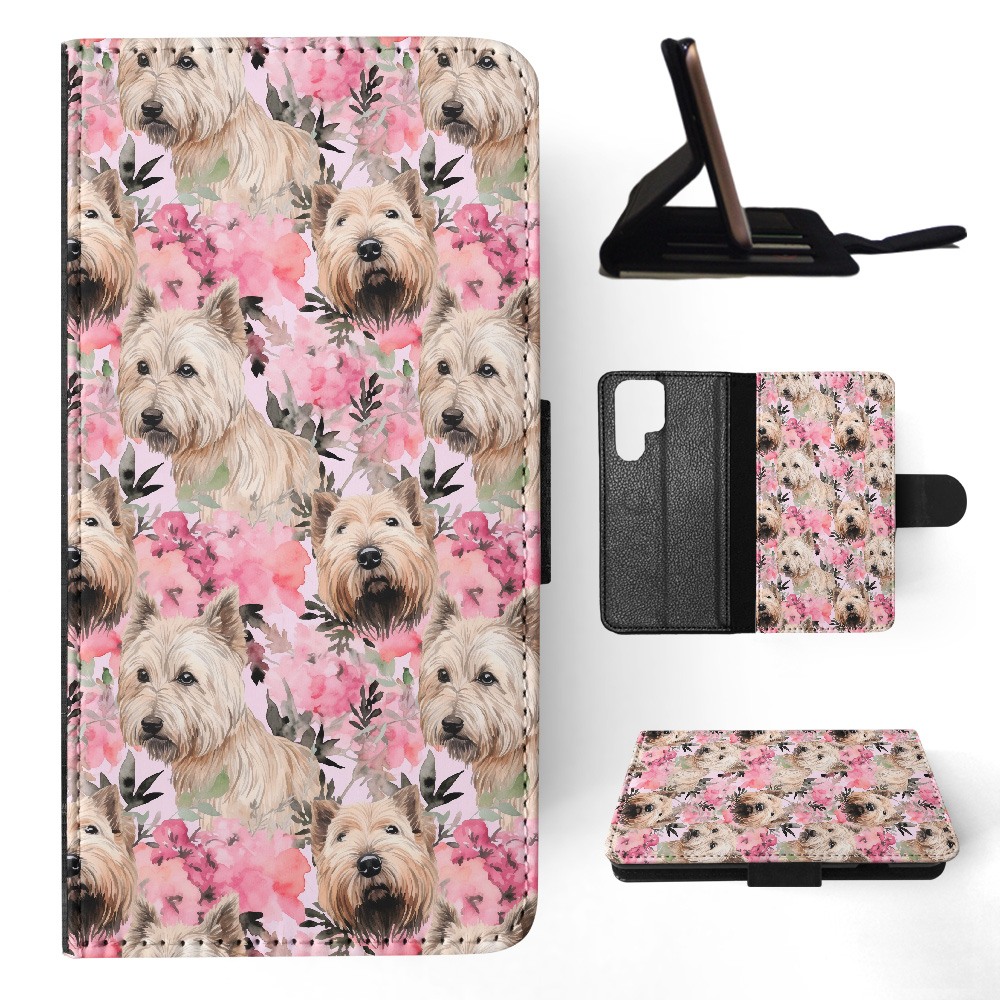 FLIP CASE FOR SAMSUNG GALAXY|CUTE GlenImaalTerrier PUPPY DOG PATTERN #A1 - Picture 2 of 36