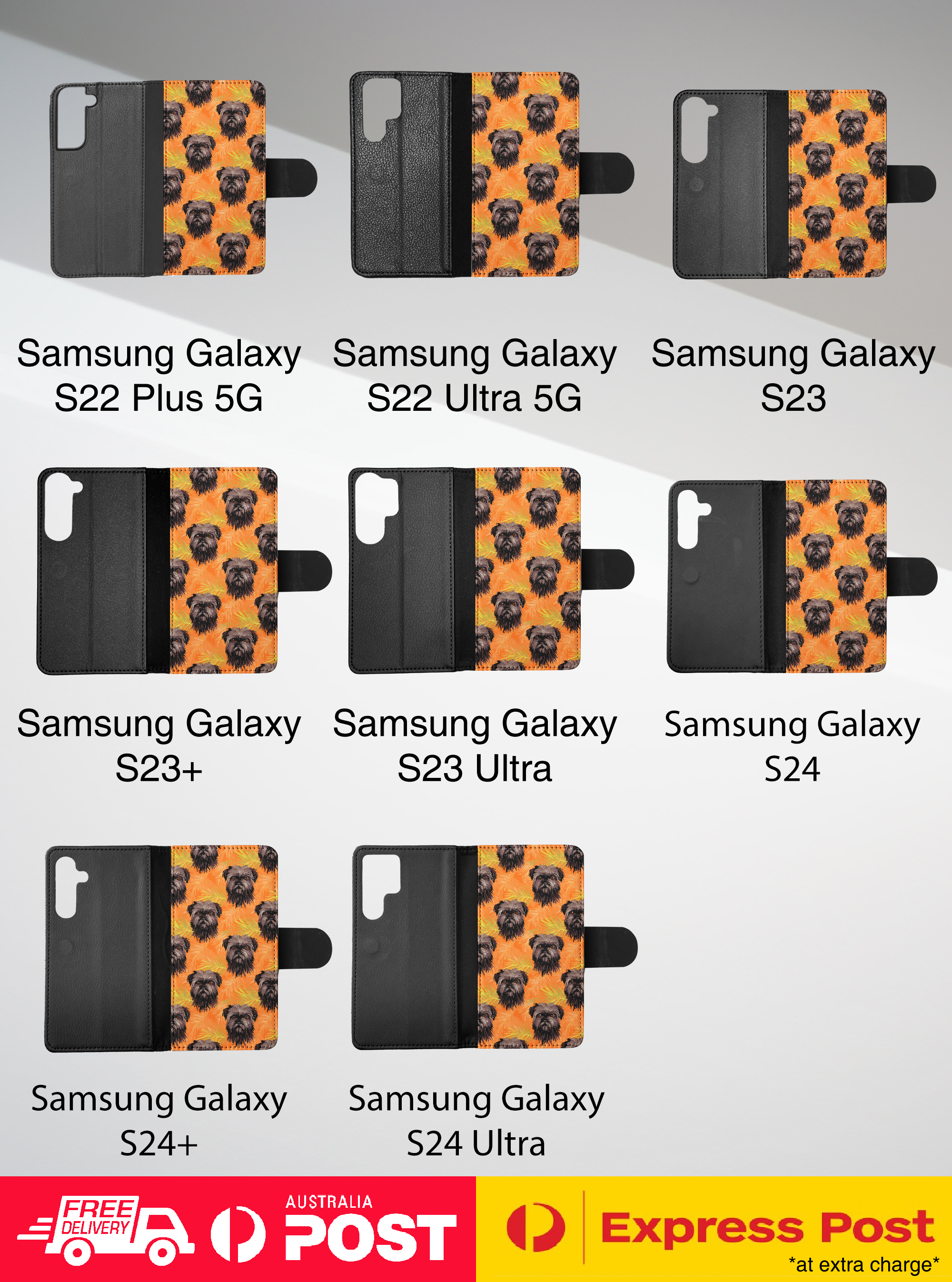 FUNDA ABATIBLE PARA SAMSUNG GALAXY|LINDA AFFENPINSCHER CACHORRO PERRO PATRÓN CANINO #A1 - Imagen 15 de 36