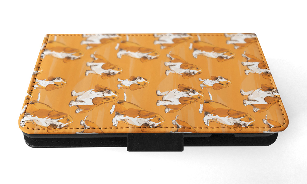 FLIP CASE FOR SAMSUNG GALAXY|CUTE BASSET HOUND PUPPY DOG CANINE PATTERN #A1 - Picture 4 of 36
