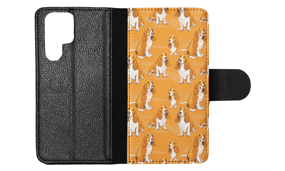 FLIP CASE FOR SAMSUNG GALAXY|CUTE BASSET HOUND PUPPY DOG CANINE PATTERN #A1 - Picture 5 of 36