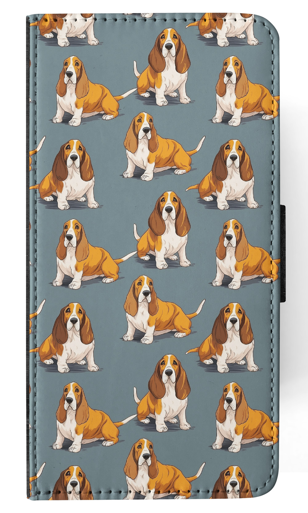 FLIP CASE FOR SAMSUNG GALAXY|CUTE BASSET HOUND PUPPY DOG CANINE PATTERN #A1 - Picture 17 of 36