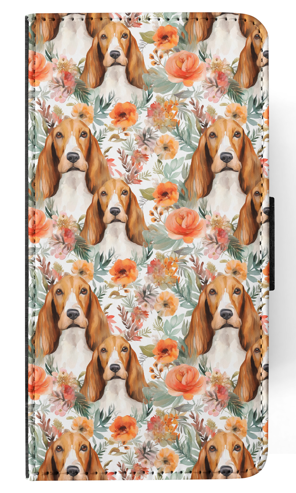 FLIP CASE FOR SAMSUNG GALAXY|CUTE BASSET HOUND PUPPY DOG CANINE PATTERN #A1 - Picture 31 of 36