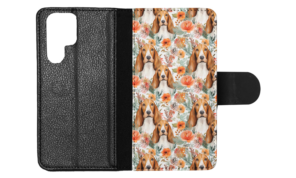 FLIP CASE FOR SAMSUNG GALAXY|CUTE BASSET HOUND PUPPY DOG CANINE PATTERN #A1 - Picture 33 of 36
