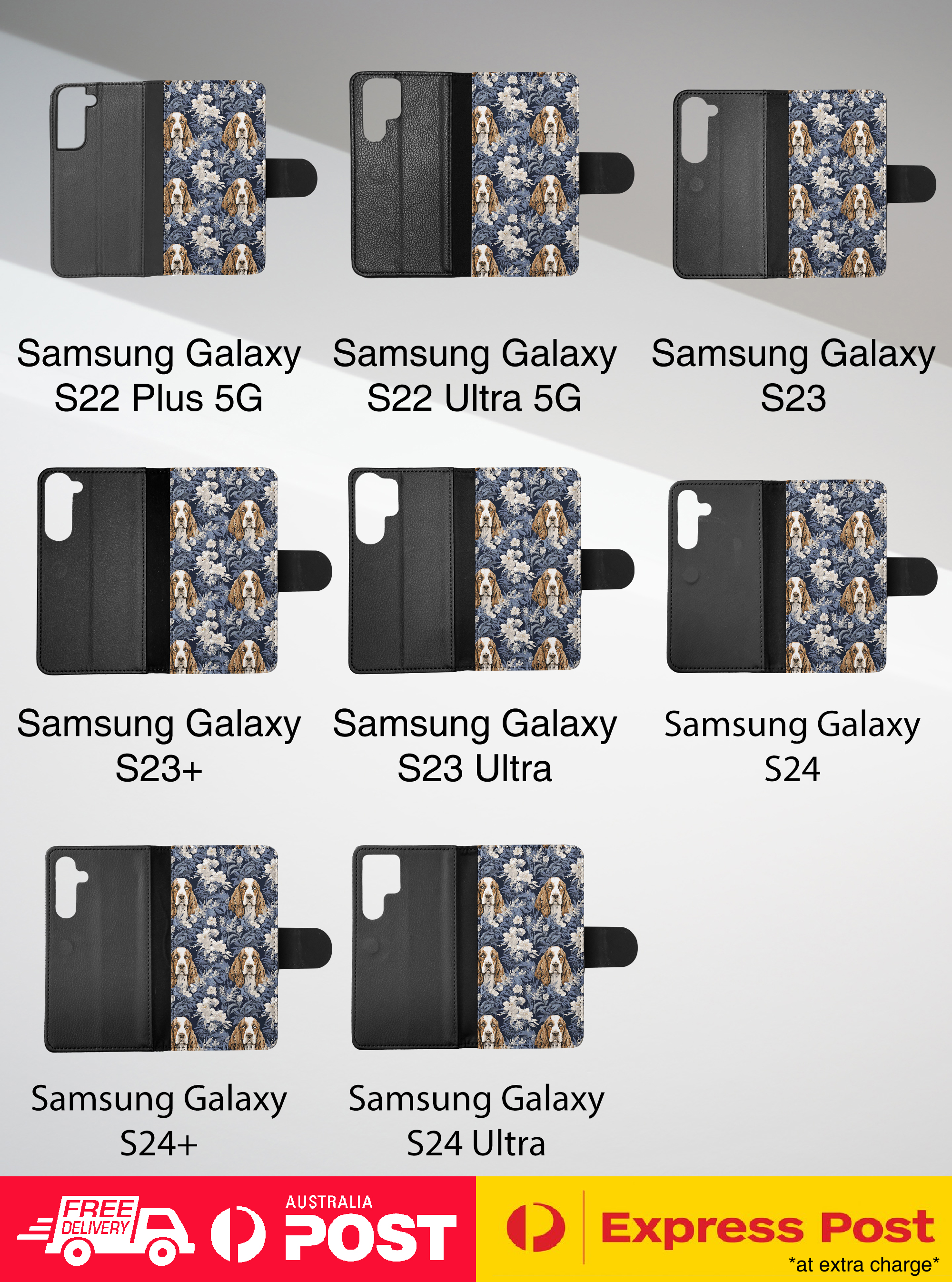 FLIP CASE FOR SAMSUNG GALAXY|CUTE BASSET HOUND PUPPY DOG CANINE PATTERN #A1 - Picture 15 of 36