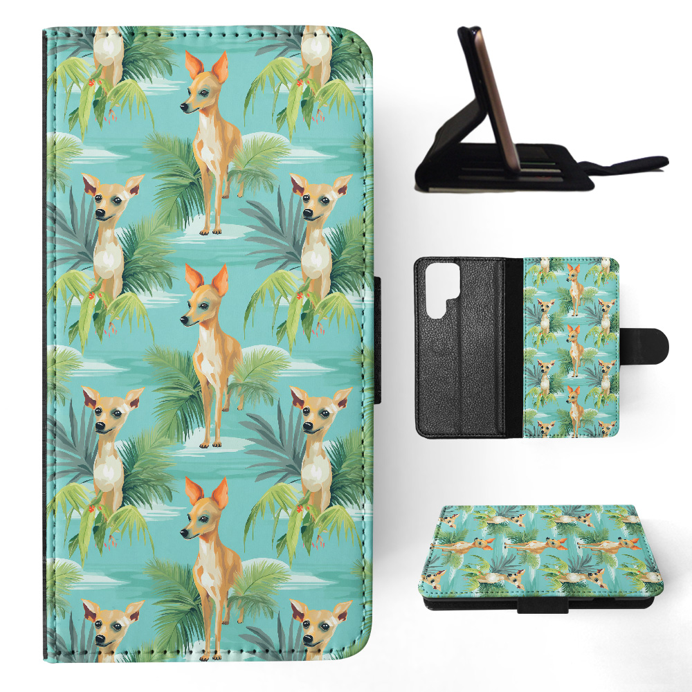 FLIP CASE FOR SAMSUNG GALAXY|CUTE ITALIAN GREYHOUND PUPPY DOG PATTERN #A2 - Picture 9 of 36