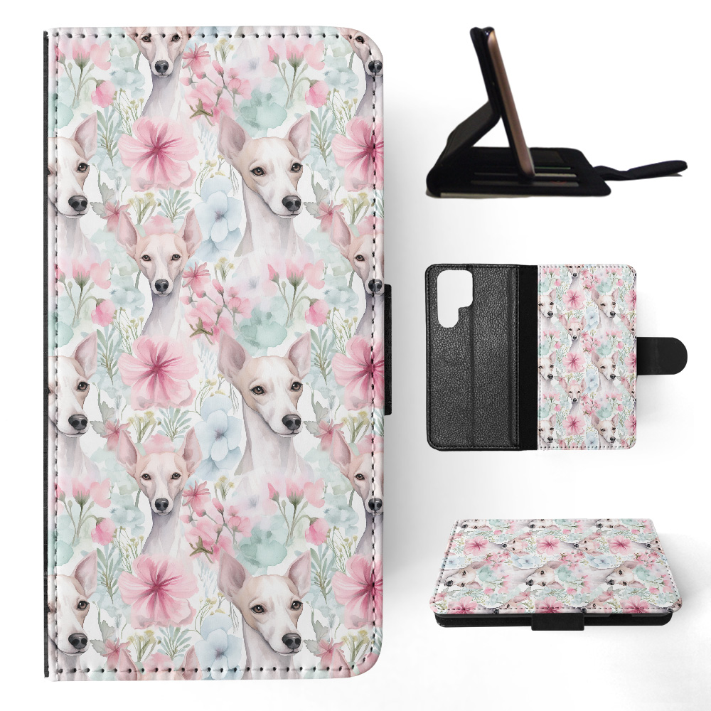 FLIP CASE FOR SAMSUNG GALAXY|CUTE ITALIAN GREYHOUND PUPPY DOG PATTERN #A2 - Picture 16 of 36
