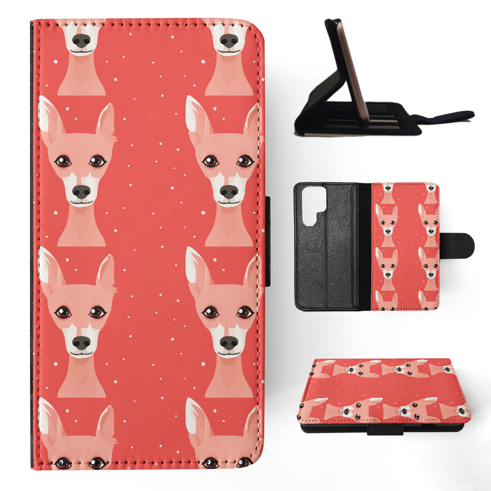 FLIP CASE FOR SAMSUNG GALAXY|CUTE ITALIAN GREYHOUND PUPPY DOG PATTERN #A2 - Picture 23 of 36