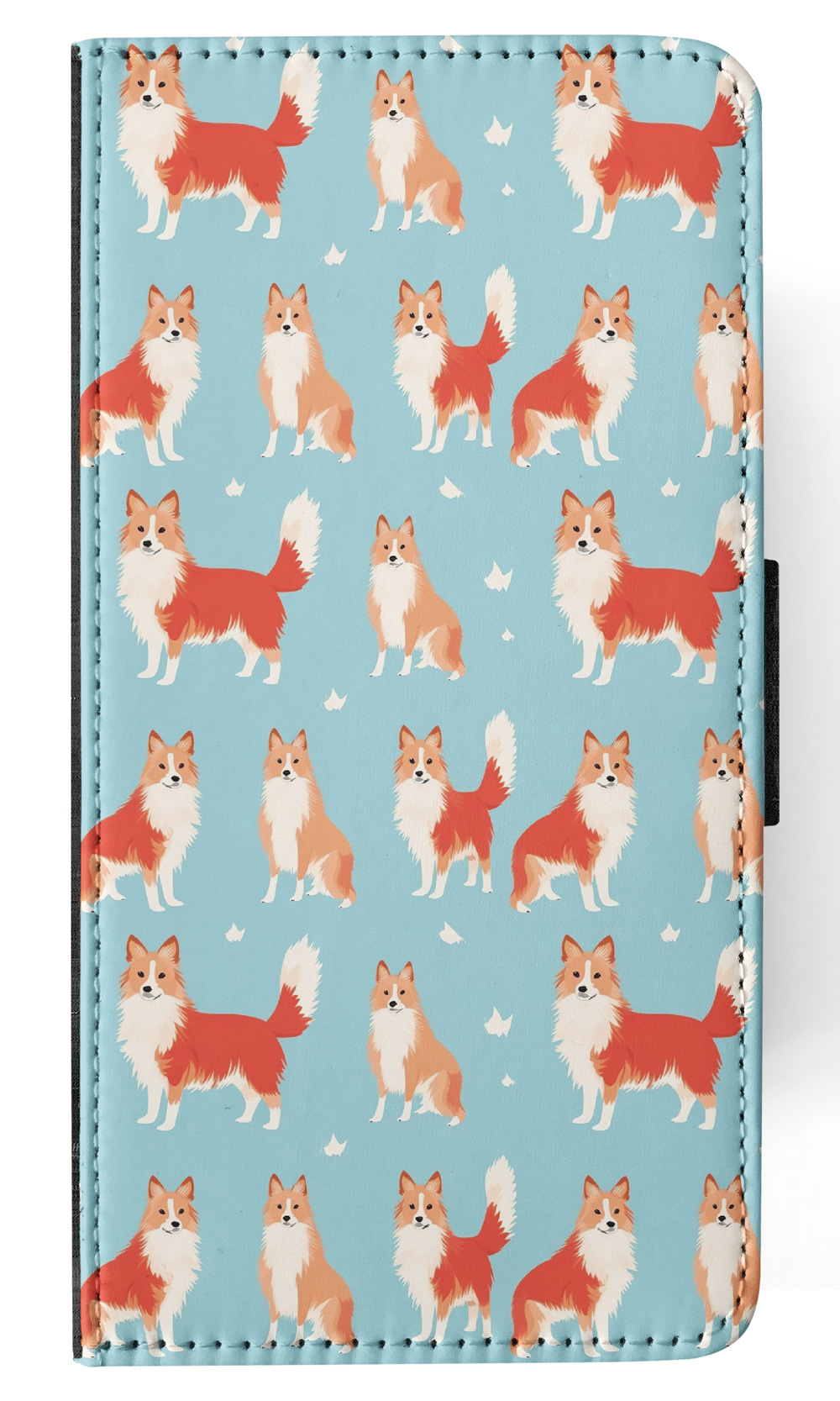 FLIP CASE FOR SAMSUNG GALAXY|CUTE ICELANDIC SHEEPDOG PUPPY DOG PATTERN #A2 - Picture 3 of 36