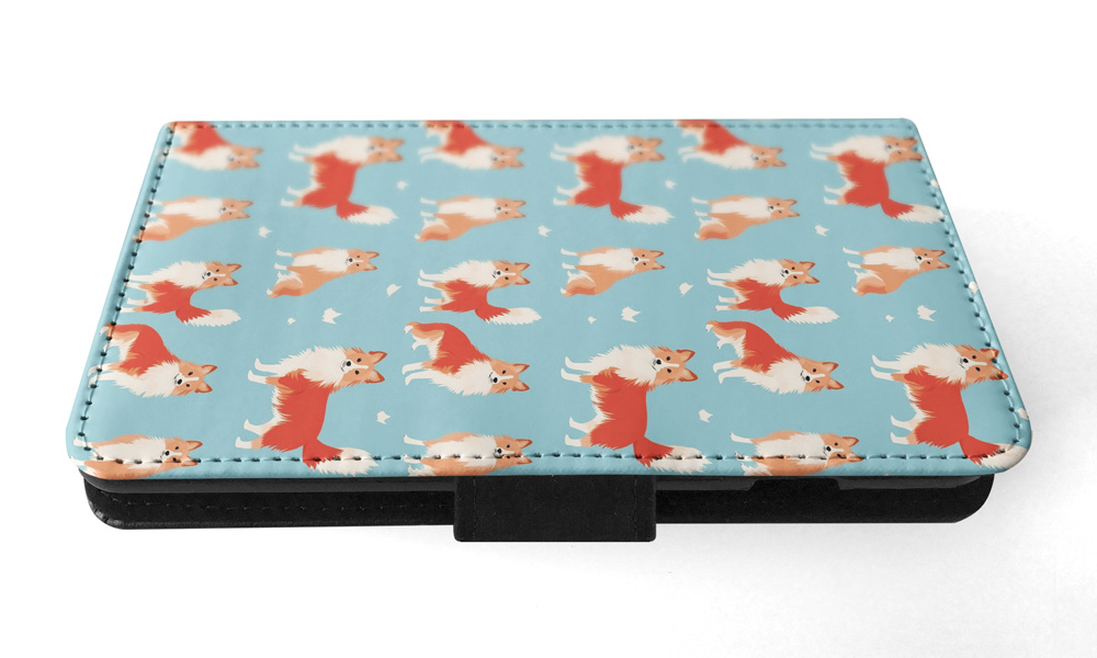 FLIP CASE FOR SAMSUNG GALAXY|CUTE ICELANDIC SHEEPDOG PUPPY DOG PATTERN #A2 - Picture 4 of 36