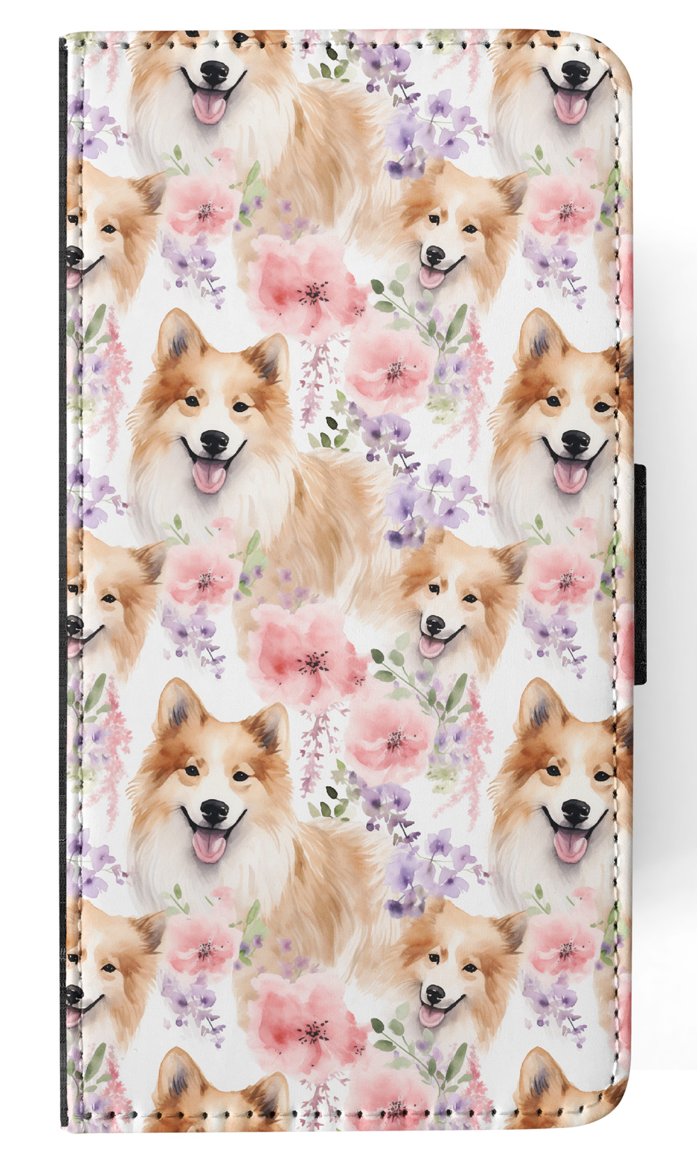 FLIP CASE FOR SAMSUNG GALAXY|CUTE ICELANDIC SHEEPDOG PUPPY DOG PATTERN #A2 - Picture 10 of 36