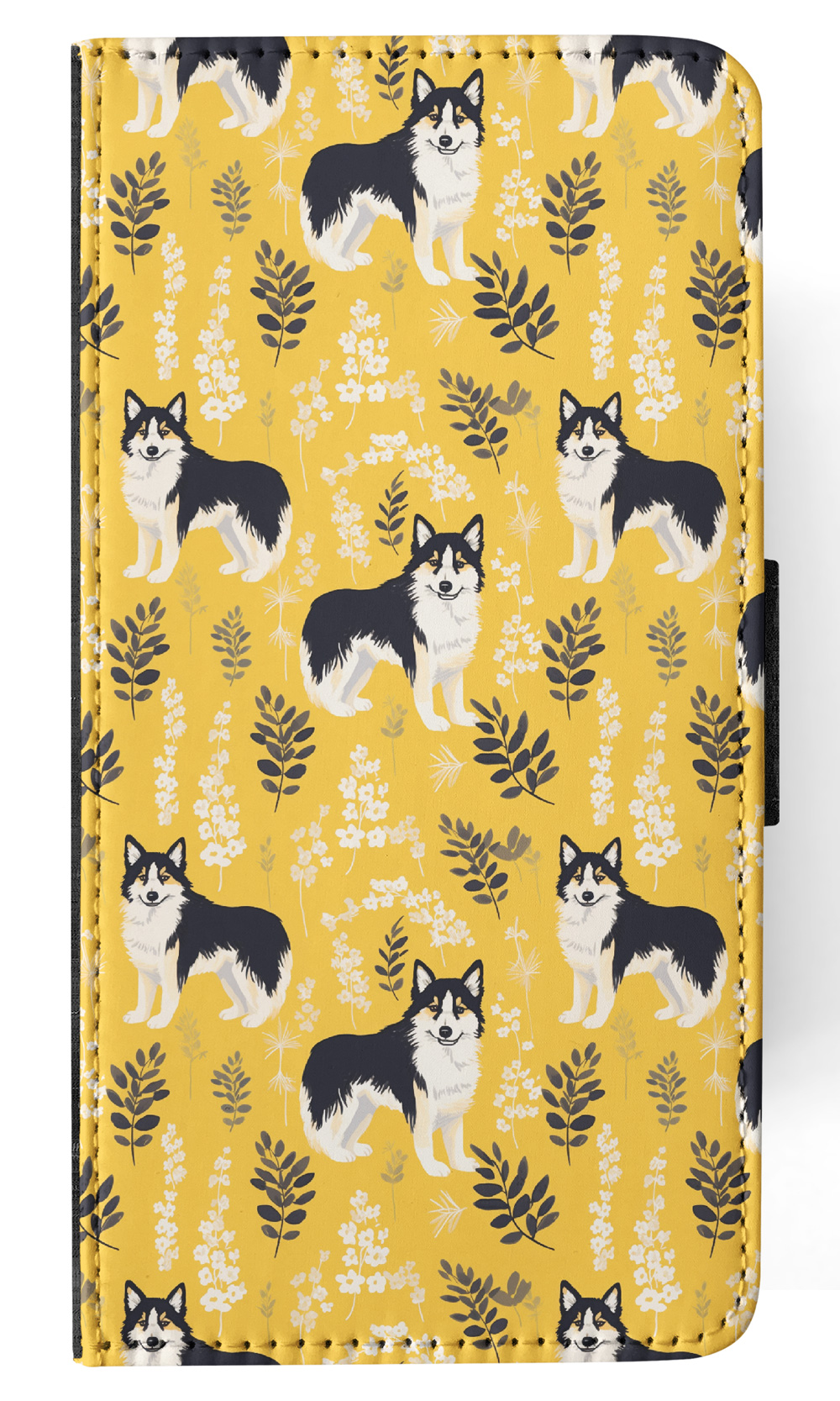 FLIP CASE FOR SAMSUNG GALAXY|CUTE ICELANDIC SHEEPDOG PUPPY DOG PATTERN #A2 - Picture 17 of 36
