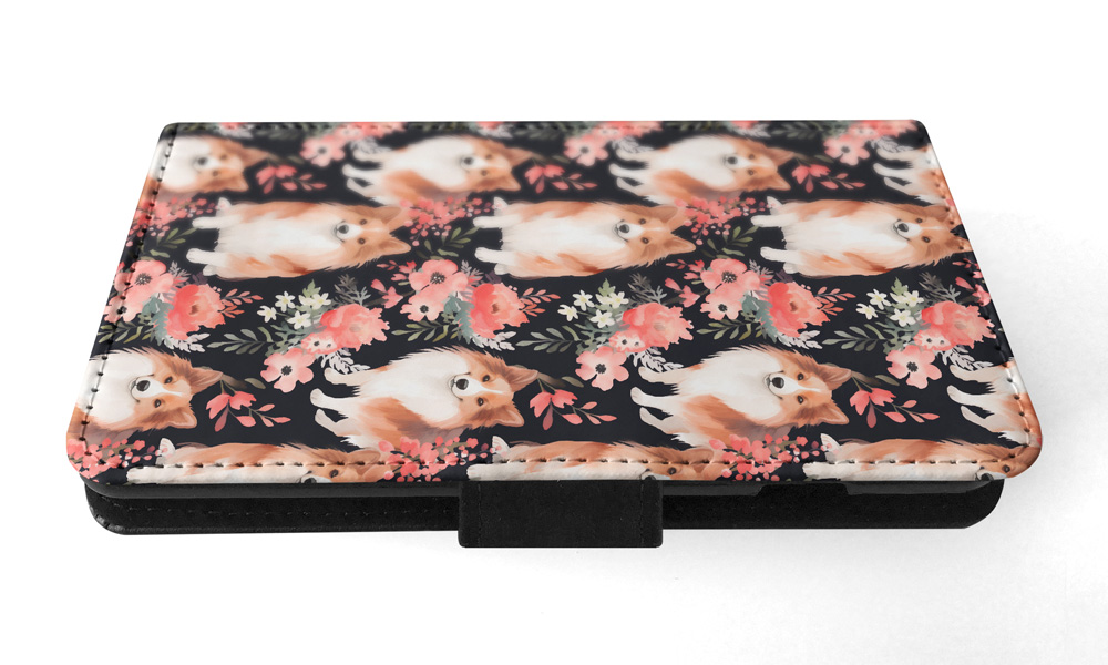 FLIP CASE FOR SAMSUNG GALAXY|CUTE ICELANDIC SHEEPDOG PUPPY DOG PATTERN #A2 - Picture 32 of 36