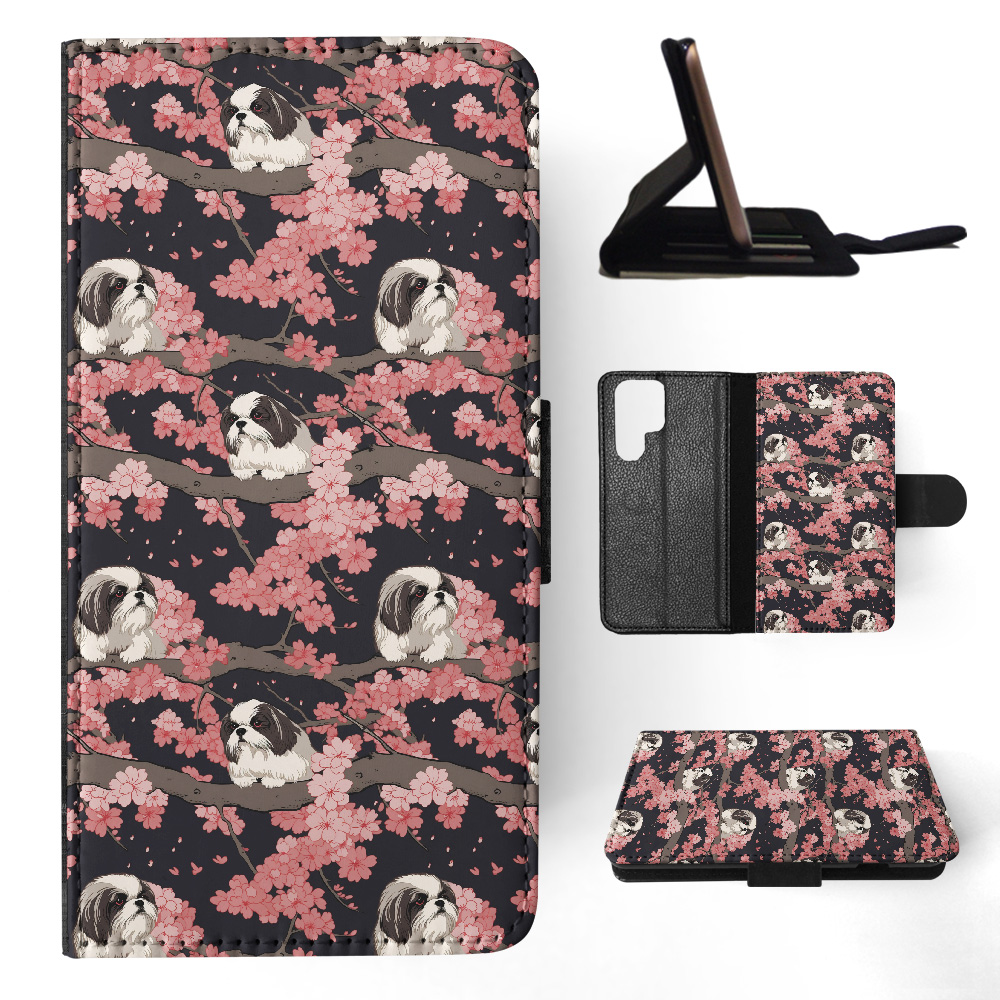 FLIP CASE FOR SAMSUNG GALAXY|CUTE SHIH TZU PUPPY DOG CANINE PATTERN #A2 - Picture 2 of 36