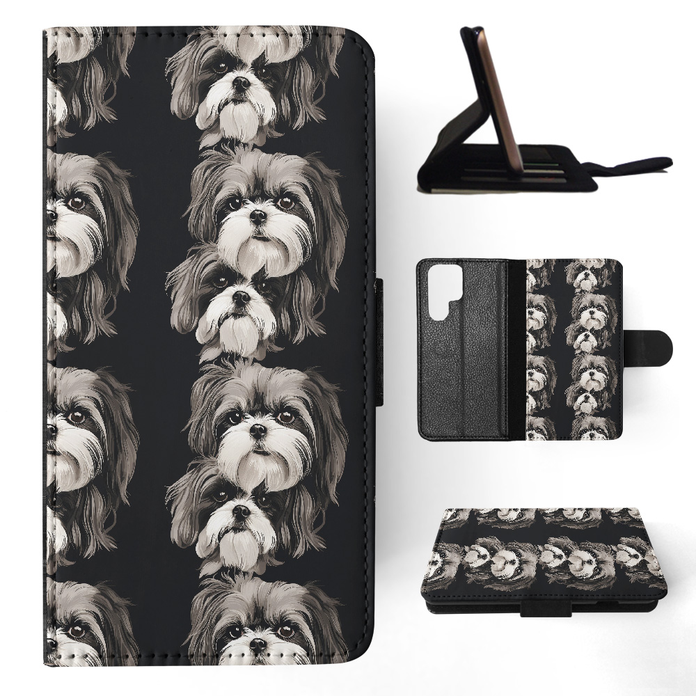 FLIP CASE FOR SAMSUNG GALAXY|CUTE SHIH TZU PUPPY DOG CANINE PATTERN #A2 - Picture 16 of 36