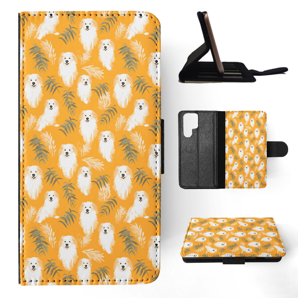 FLIP CASE FOR SAMSUNG GALAXY|CUTE POLISH TATRA SHEEPDOG PUPPY DOG PATTERN #A2 - Picture 2 of 36