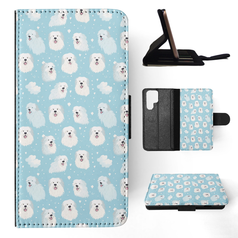 FLIP CASE FOR SAMSUNG GALAXY|CUTE POLISH TATRA SHEEPDOG PUPPY DOG PATTERN #A2 - Picture 9 of 36