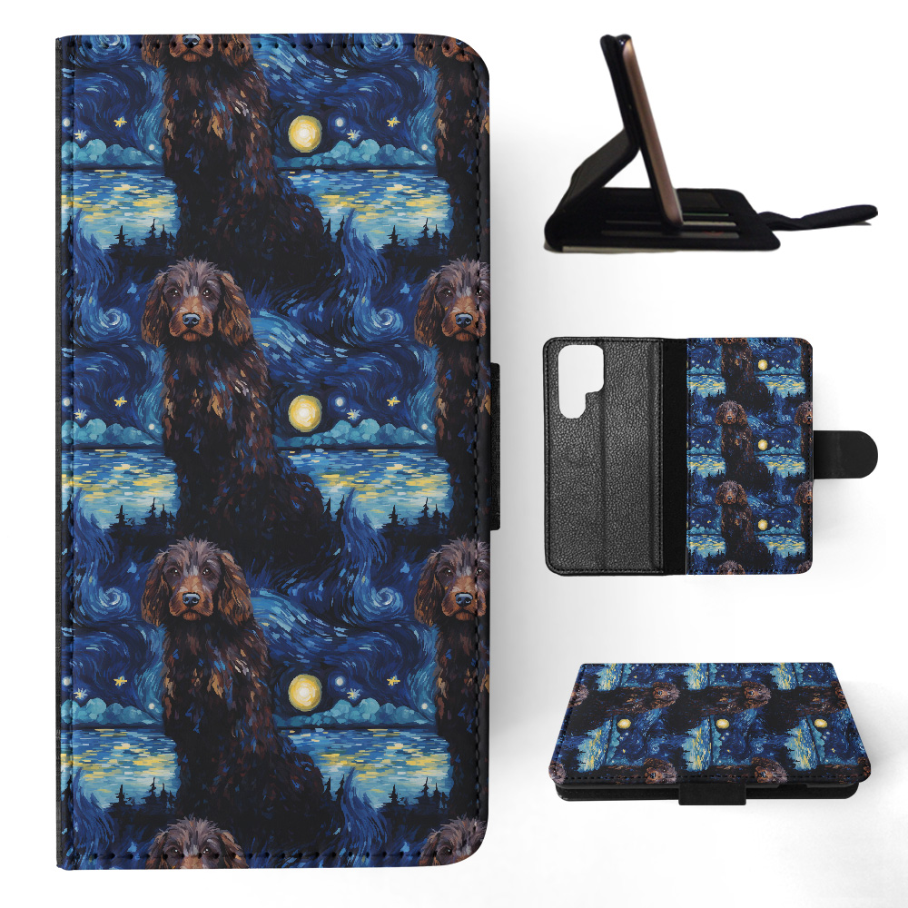 FLIP CASE FOR SAMSUNG GALAXY|CUTE IRISH WATER SPANIEL PUPPY DOG PATTERN #A1 - Picture 9 of 36