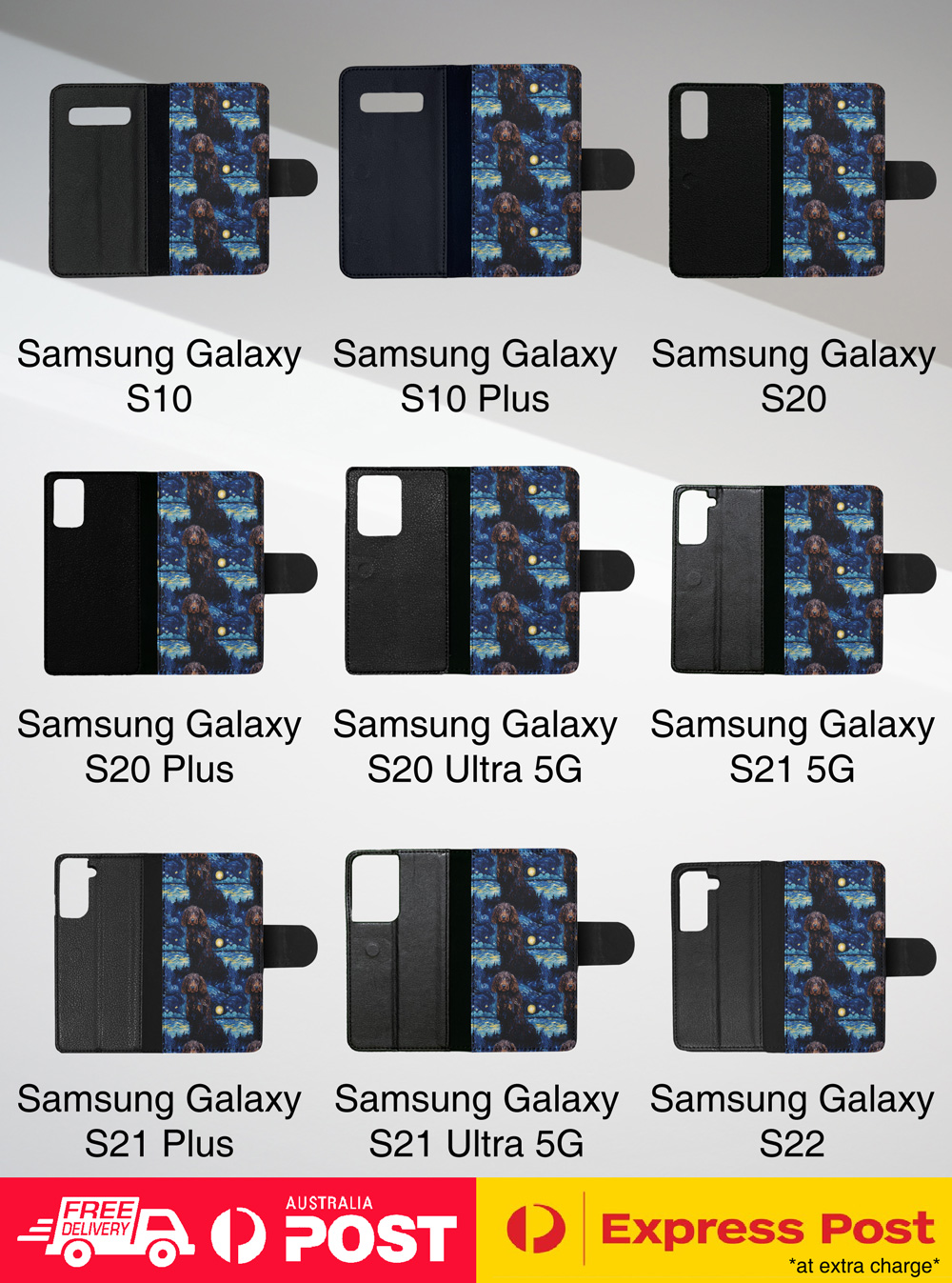 FLIP CASE FOR SAMSUNG GALAXY|CUTE IRISH WATER SPANIEL PUPPY DOG PATTERN #A1 - Picture 14 of 36