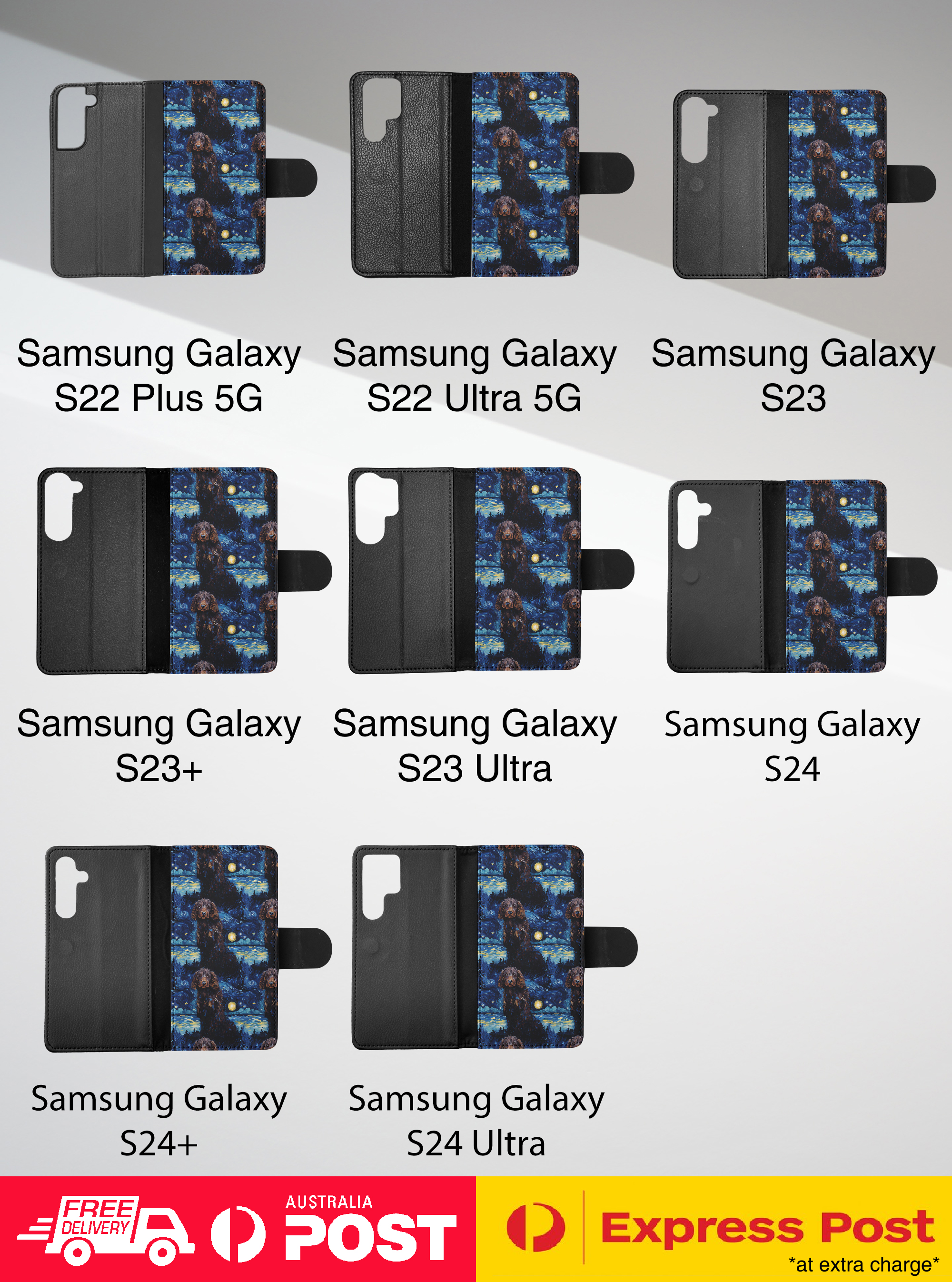 FLIP CASE FOR SAMSUNG GALAXY|CUTE IRISH WATER SPANIEL PUPPY DOG PATTERN #A1 - Picture 15 of 36