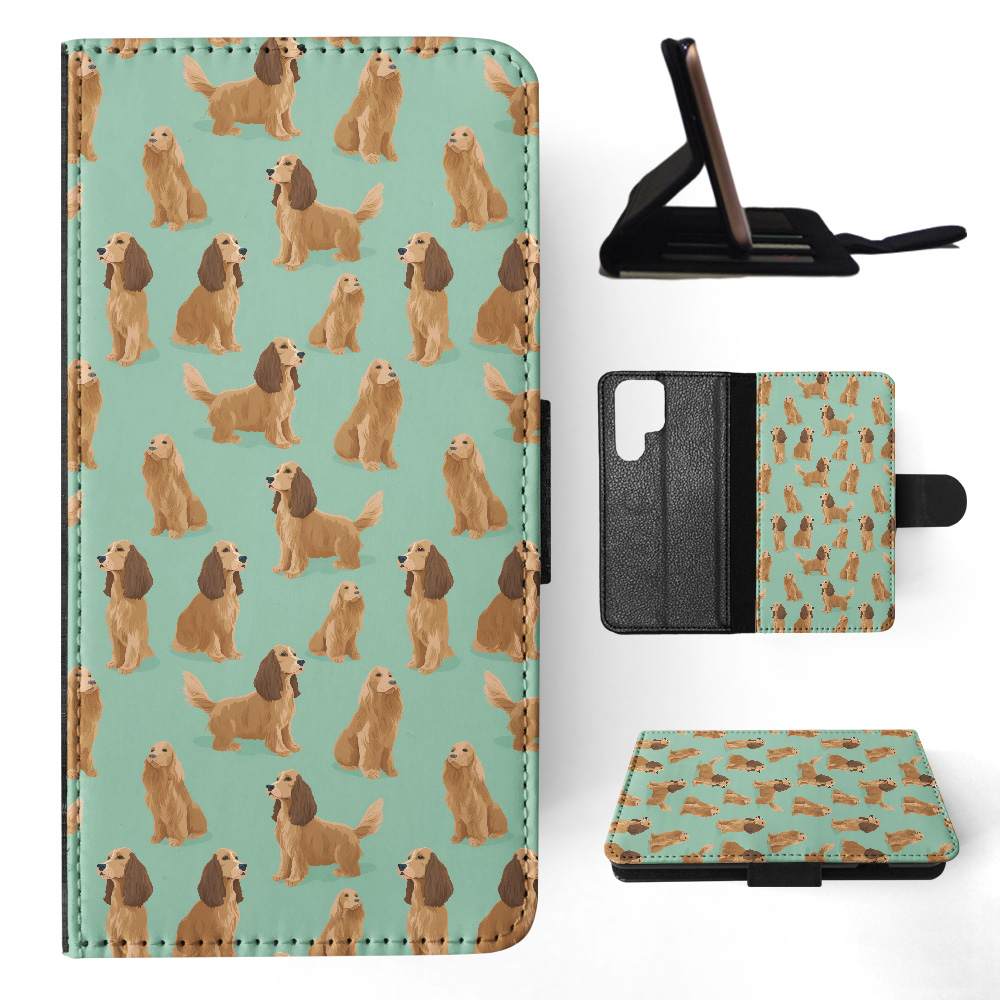 FLIP CASE FOR SAMSUNG GALAXY|CUTE COCKER SPANIEL PUPPY DOG CANINE PATTERN #A1 - Picture 2 of 36