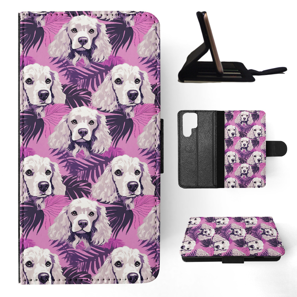 FLIP CASE FOR SAMSUNG GALAXY|CUTE COCKER SPANIEL PUPPY DOG CANINE PATTERN #A1 - Picture 23 of 36