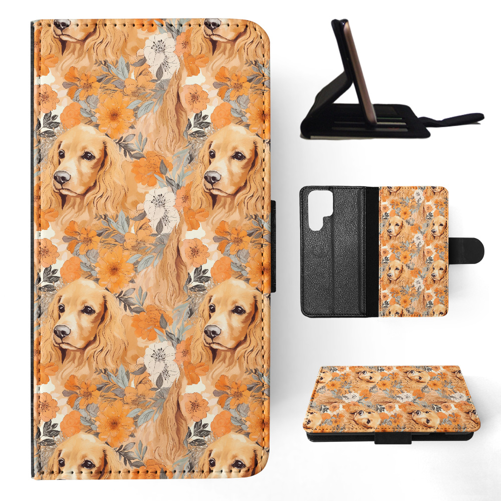 FLIP CASE FOR SAMSUNG GALAXY|CUTE COCKER SPANIEL PUPPY DOG CANINE PATTERN #A1 - Picture 30 of 36
