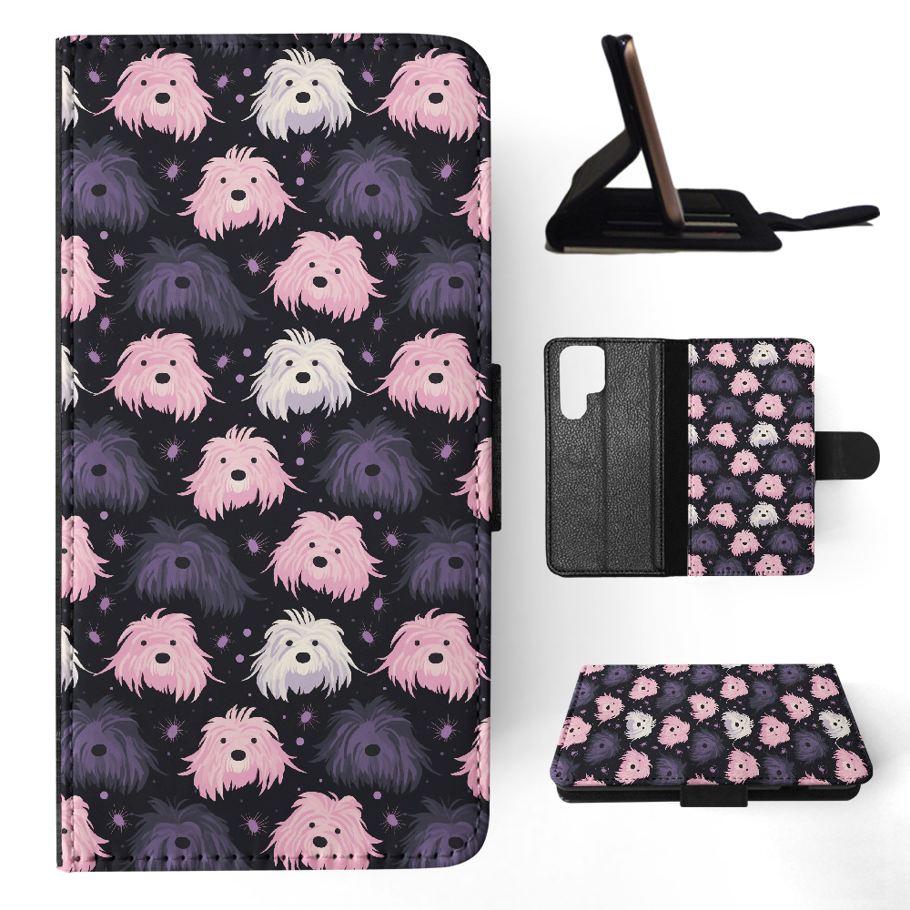 FLIP CASE FOR SAMSUNG GALAXY|CUTE BERGAMASCO SHEPHERD PUPPY DOG PATTERN #A1 - Picture 16 of 36