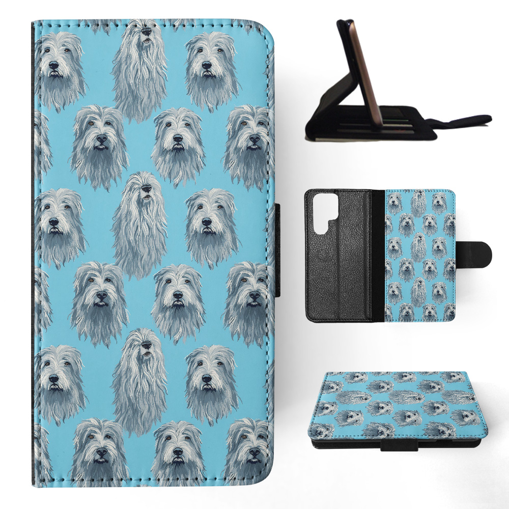 FLIP CASE FOR SAMSUNG GALAXY|CUTE BERGAMASCO SHEPHERD PUPPY DOG PATTERN #A1 - Picture 30 of 36