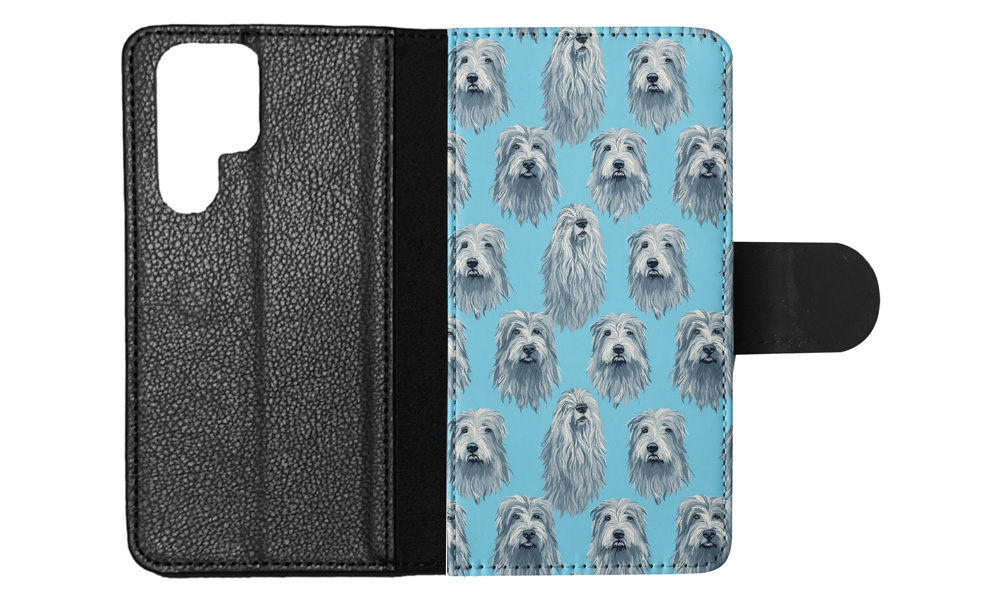 FLIP CASE FOR SAMSUNG GALAXY|CUTE BERGAMASCO SHEPHERD PUPPY DOG PATTERN #A1 - Picture 33 of 36