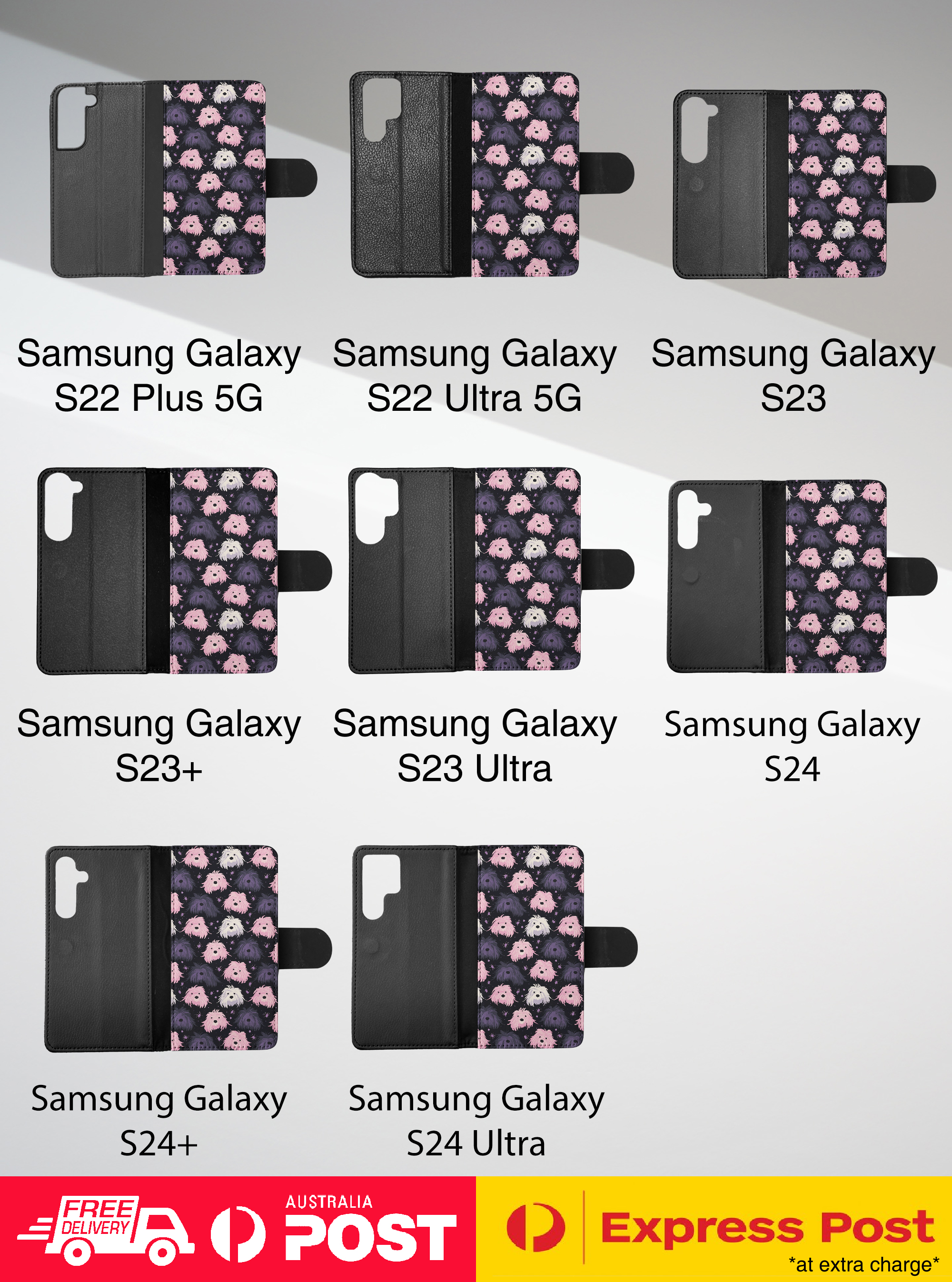 FLIP CASE FOR SAMSUNG GALAXY|CUTE BERGAMASCO SHEPHERD PUPPY DOG PATTERN #A1 - Picture 22 of 36