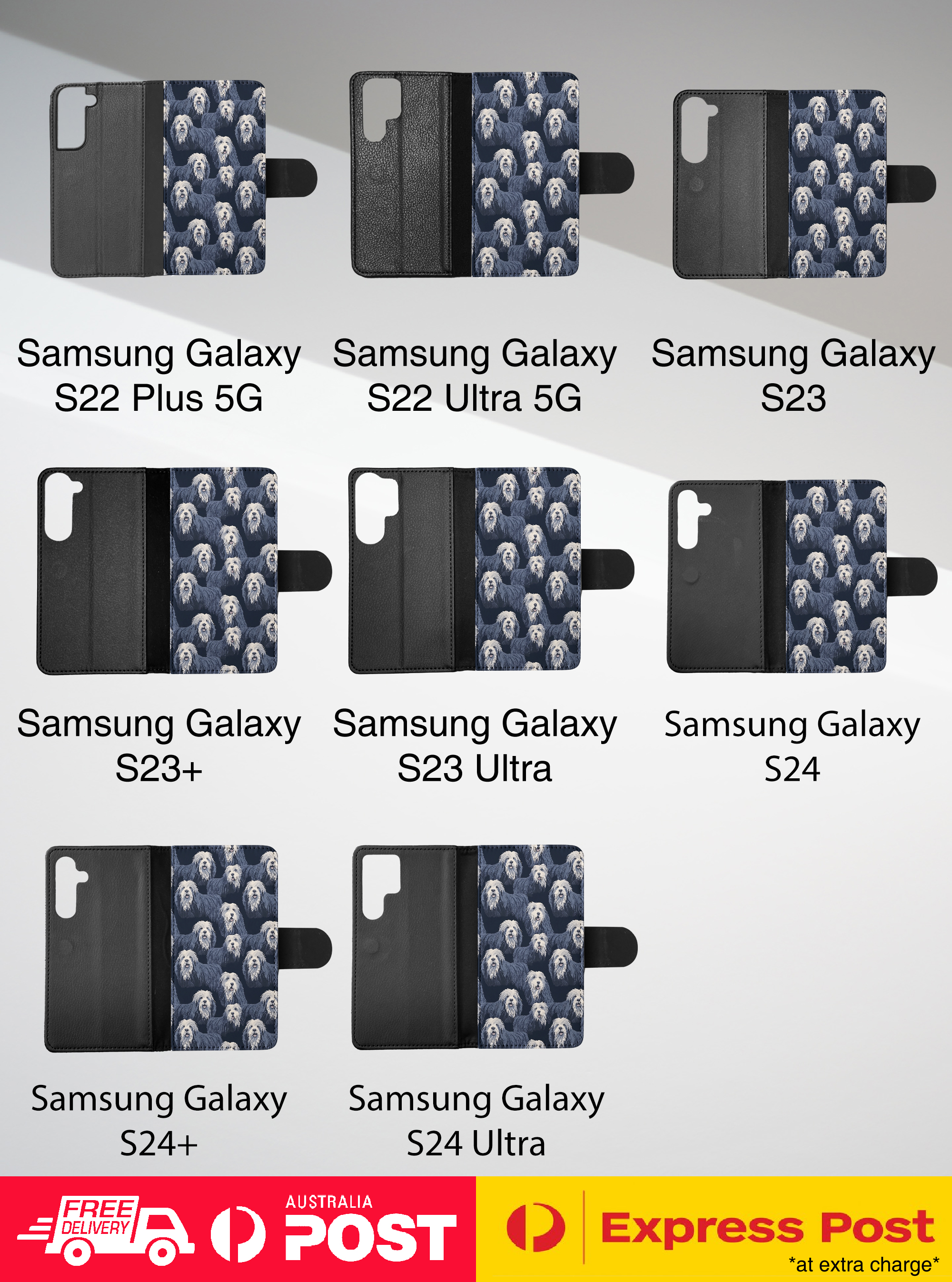 FLIP CASE FOR SAMSUNG GALAXY|CUTE BERGAMASCO SHEPHERD PUPPY DOG PATTERN #A1 - Picture 29 of 36