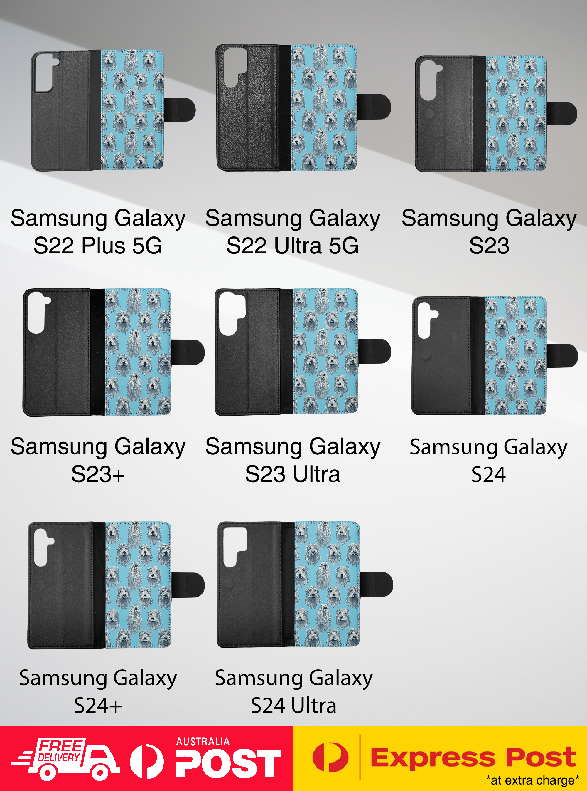 FLIP CASE FOR SAMSUNG GALAXY|CUTE BERGAMASCO SHEPHERD PUPPY DOG PATTERN #A1 - Picture 36 of 36