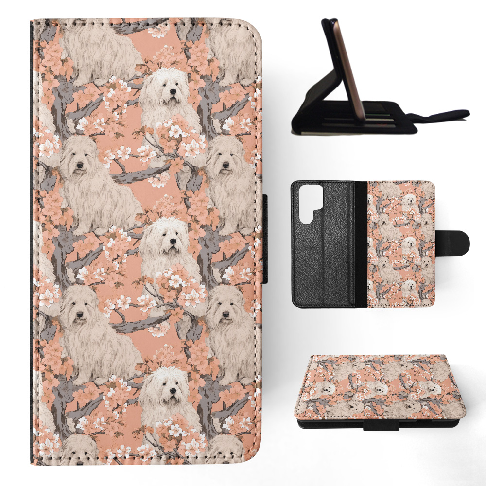 FLIP CASE FOR SAMSUNG GALAXY|CUTE BERGAMASCO SHEPHERD PUPPY DOG PATTERN #A2 - Picture 2 of 36