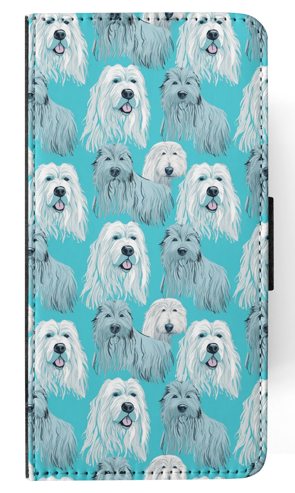 FLIP CASE FOR SAMSUNG GALAXY|CUTE BERGAMASCO SHEPHERD PUPPY DOG PATTERN #A2 - Picture 17 of 36